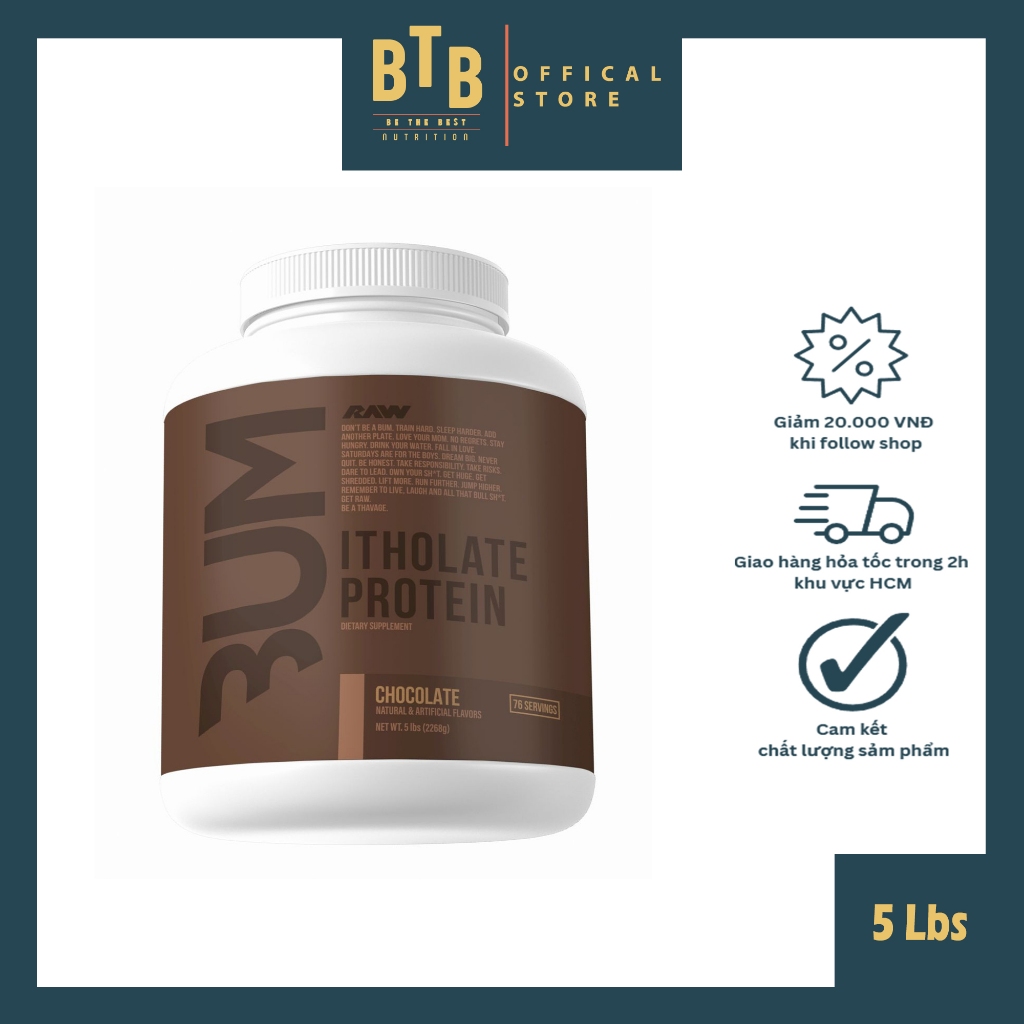 Bột đạm whey Raw CBUM ITHOLATE PROTEIN 5Lbs