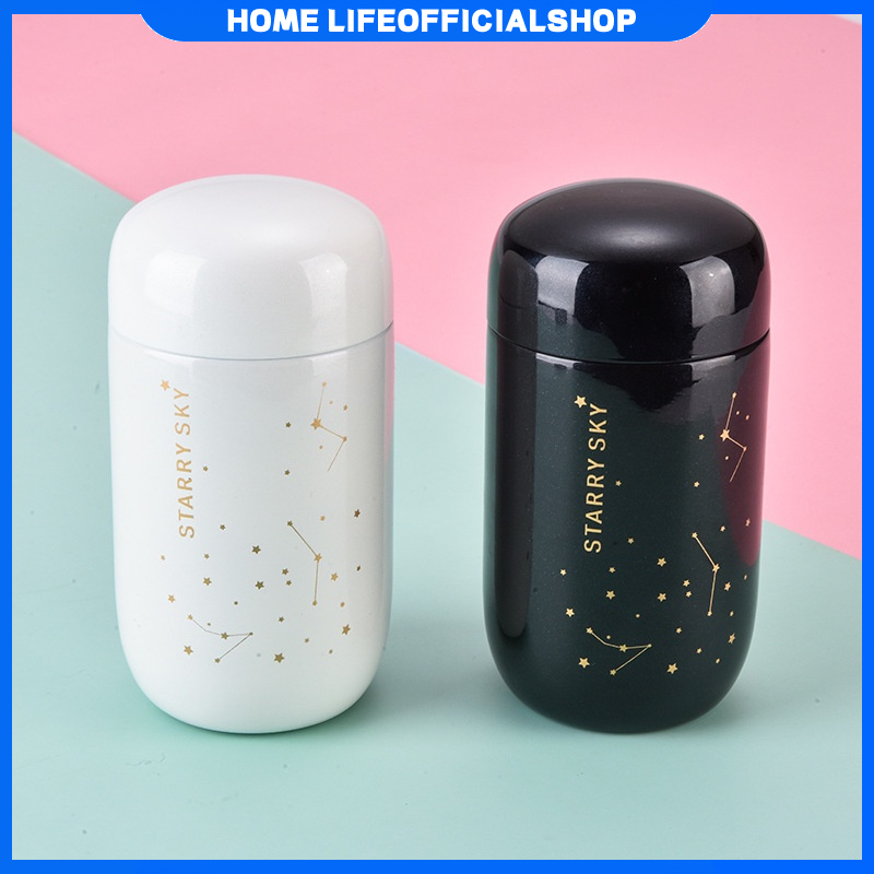 Cốc giữ nhiệt cà phê hình quả trứng mini hình bầu trời sao Món quà dễ thương cho người thân yêu