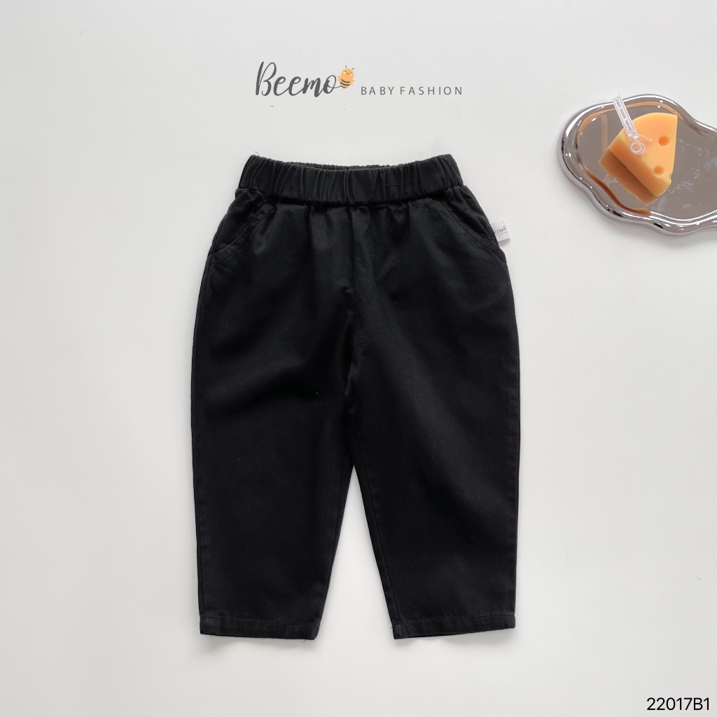 Set sơ mi kèm cavart cho bé trai Beemo, Chất liệu thô Hàn, quần kaki mềm mại B108