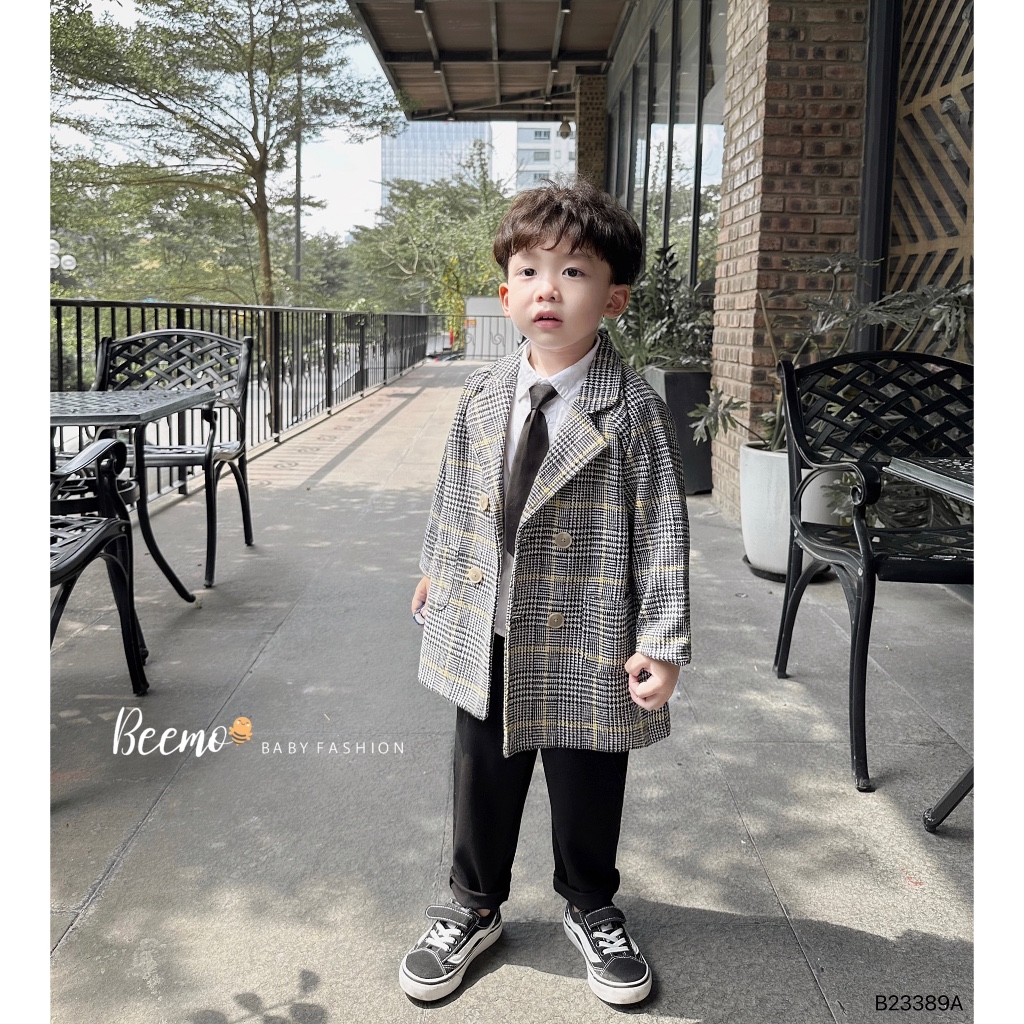 Áo khoác Mangto Hàn cho bé trai Beemo,Chất liệu dạ Hàn cao cấp, đứng form, giữ ấm tốt,phối khuy, may lót xịn xò B422