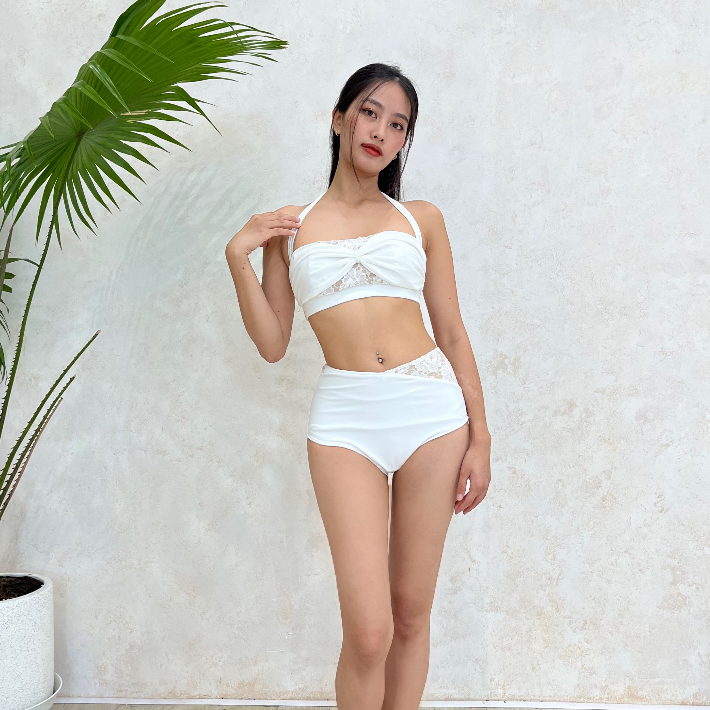 Ava (Trắng) Pole Dance Outfit – Set Múa Cột Cao Cấp, Bodysuit Elegant, Ballet Barre Aerial | Spinces