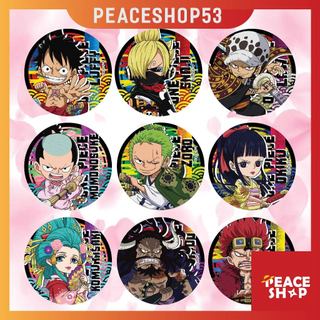 Huy hiệu one piece luffy zoro law vocaloid lấp lánh huy hiệu one piece set chibi hh70