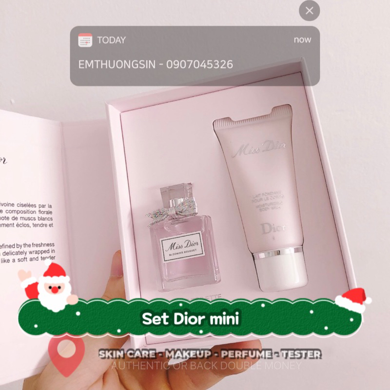 Set Nước Hoa Dior Và Lotion Milk Miss Blooming Bouquet