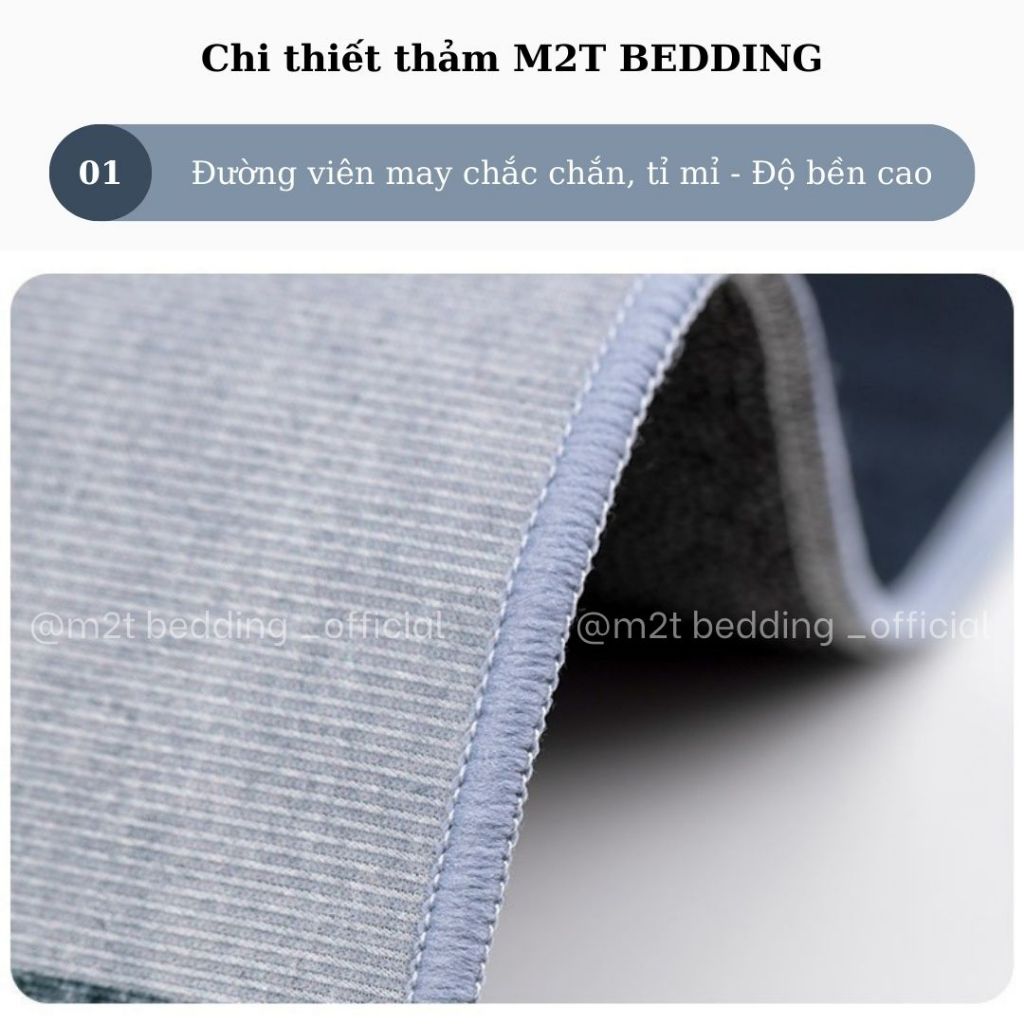 Combo 2 tấm thảm bếp  và 6 tấm thảm chân bali chống trơn trượt M2T BEDDING