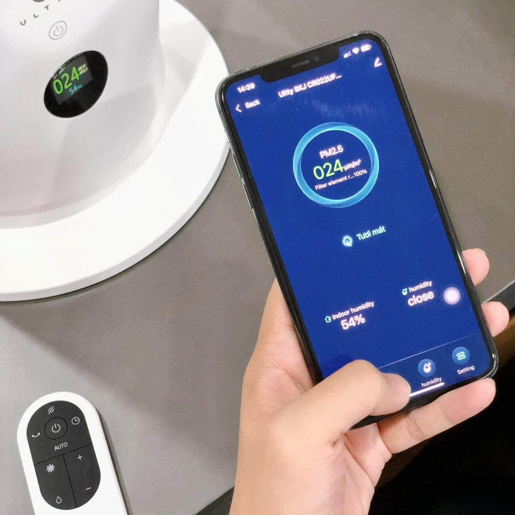 Máy Lọc Không Khí Bù Ẩm Khử Khuẩn U ULTTY CR022, Quạt Không Cánh, Khử Khuẩn Tia UV, Bảo Hành 2 Năm