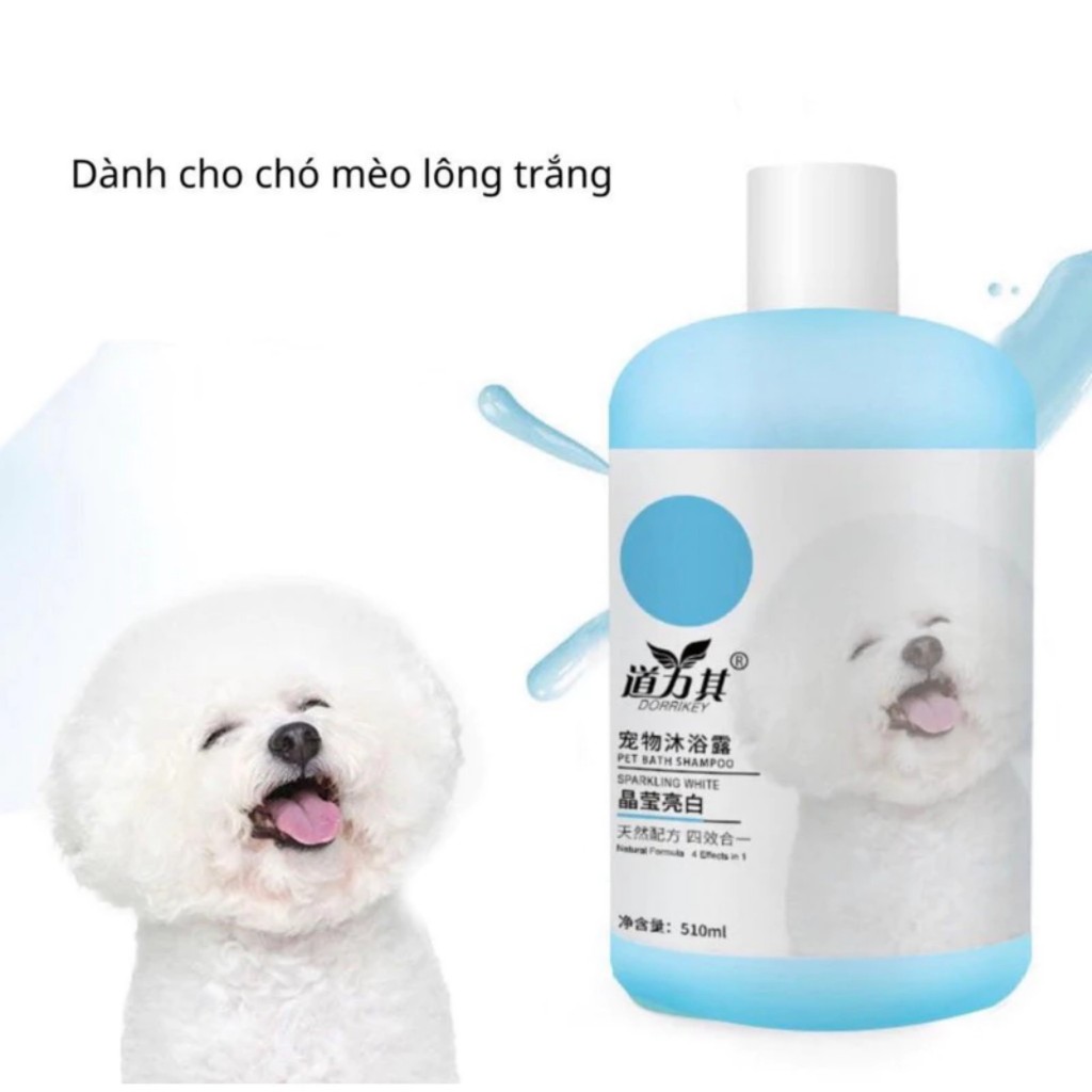 Sữa Tắm Chó Mèo Pet Dorrikey  Ngăn Ngừa Ve Rận Nấm Ngứa, Khử Hôi, Mượt Lông Thú Cưng