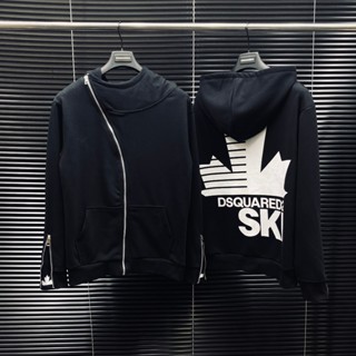  Áo Khoác Nam DSQ Lá Phong Cổ Cao Có Mũ Hót Hít - Áo Khoác Nam DSQ Khoá Chéo Hót Hít 