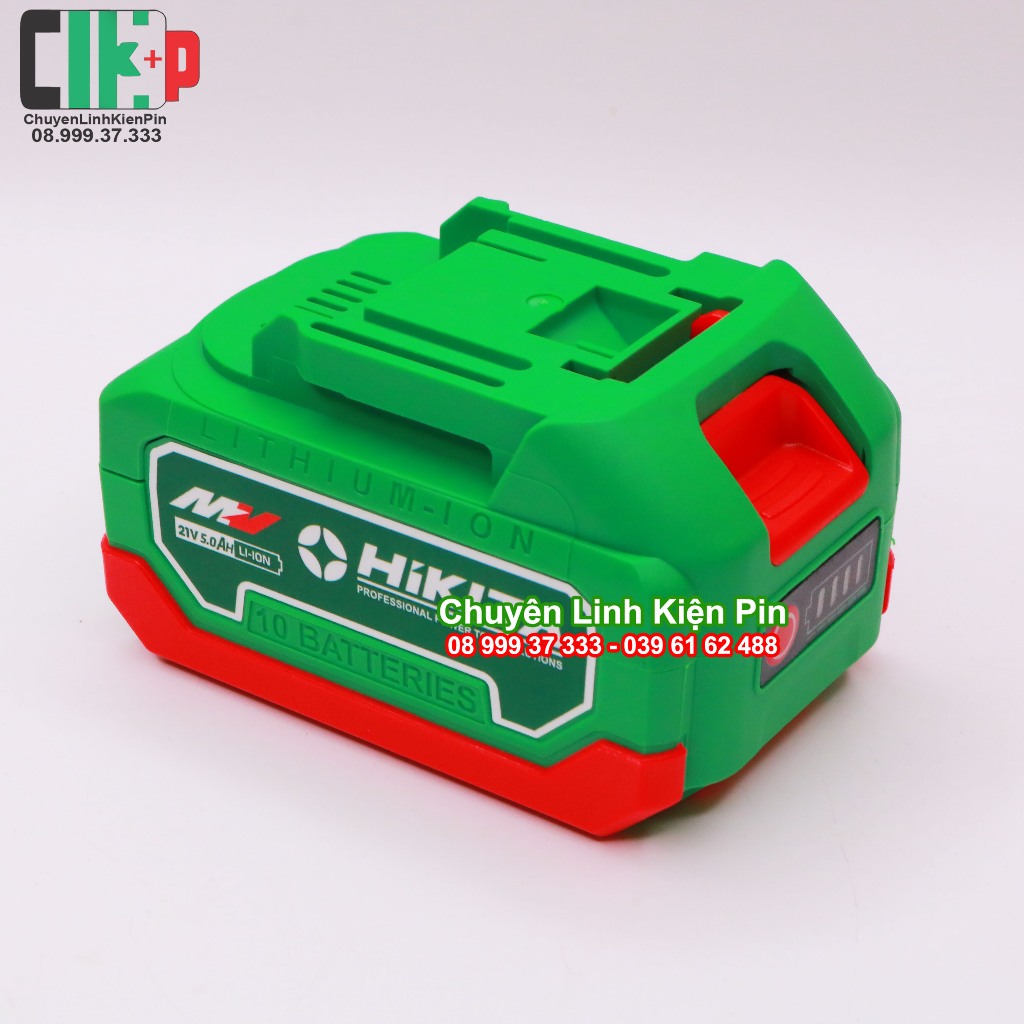 Vỏ báo pin HIKITA 5s 2P đóng 10 cell 18650, chống sốc có kẽm & tem