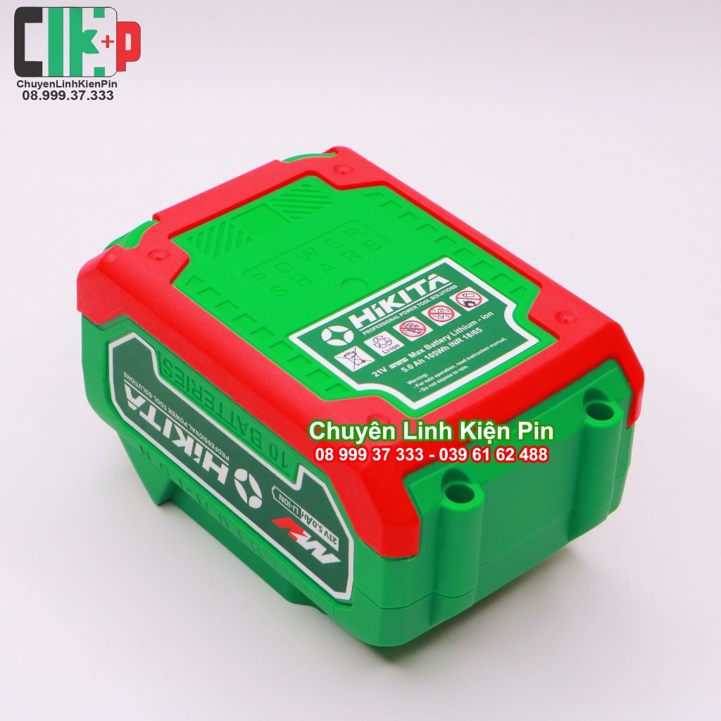 Vỏ báo pin HIKITA 5s 2P đóng 10 cell 18650, chống sốc có kẽm & tem