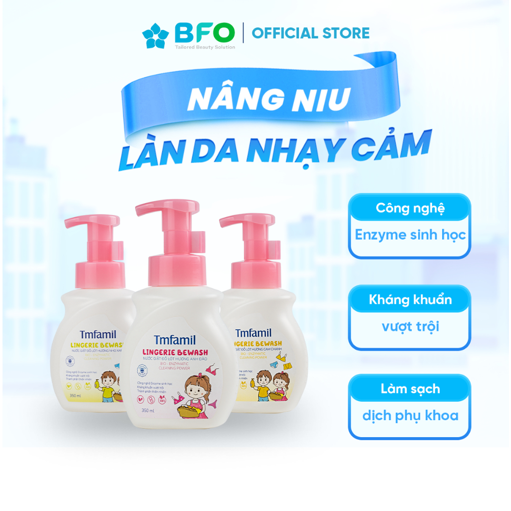 (Mua kèm deal sốc)Nước giặt đồ lót, an toàn cho da nhạy cảm Tami Natural 350ml Tặng chai 1 chai sữa tắm gạo 330ml