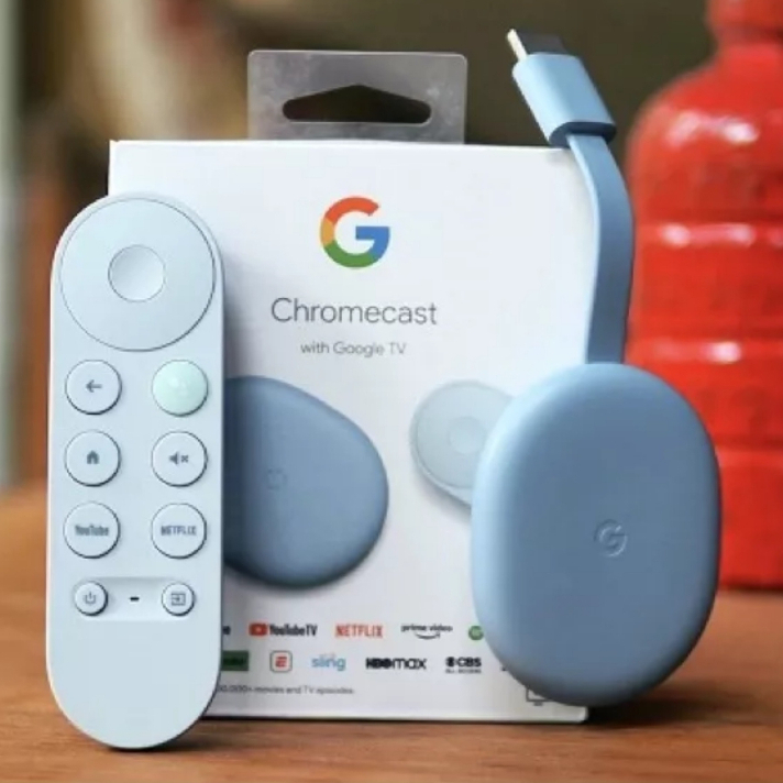 MÀU XANH - Google Chromecast with Google TV Phiên Bản 4K, Mới 100% Nguyên Seal Chính Hãng Bảo Hành 12 Tháng