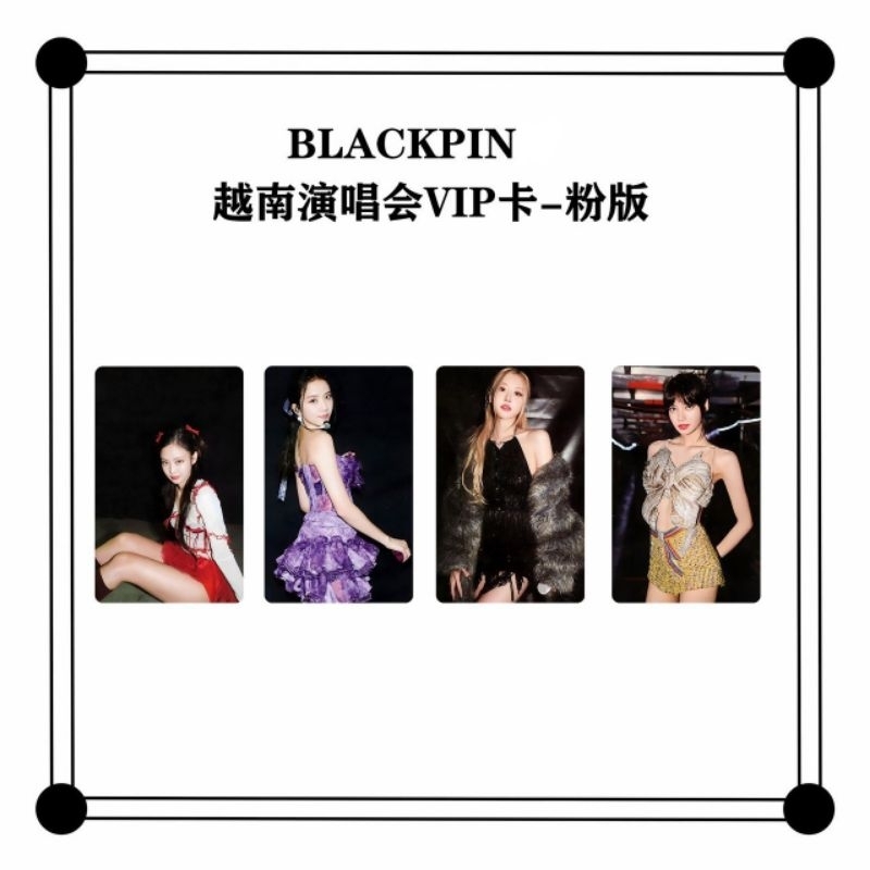 Set 4 Card Blackpink World Tour Hanoi Blackpink The Game The Girls