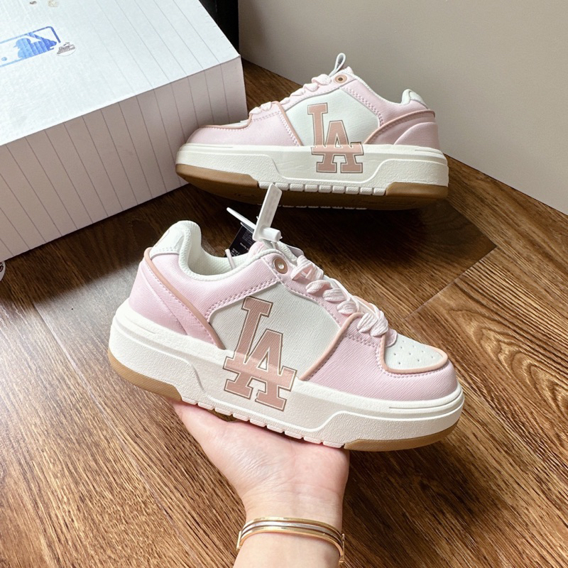 JDK STORE_Giày Sneaker M.L.B Liner LA Hồng Phản Quang