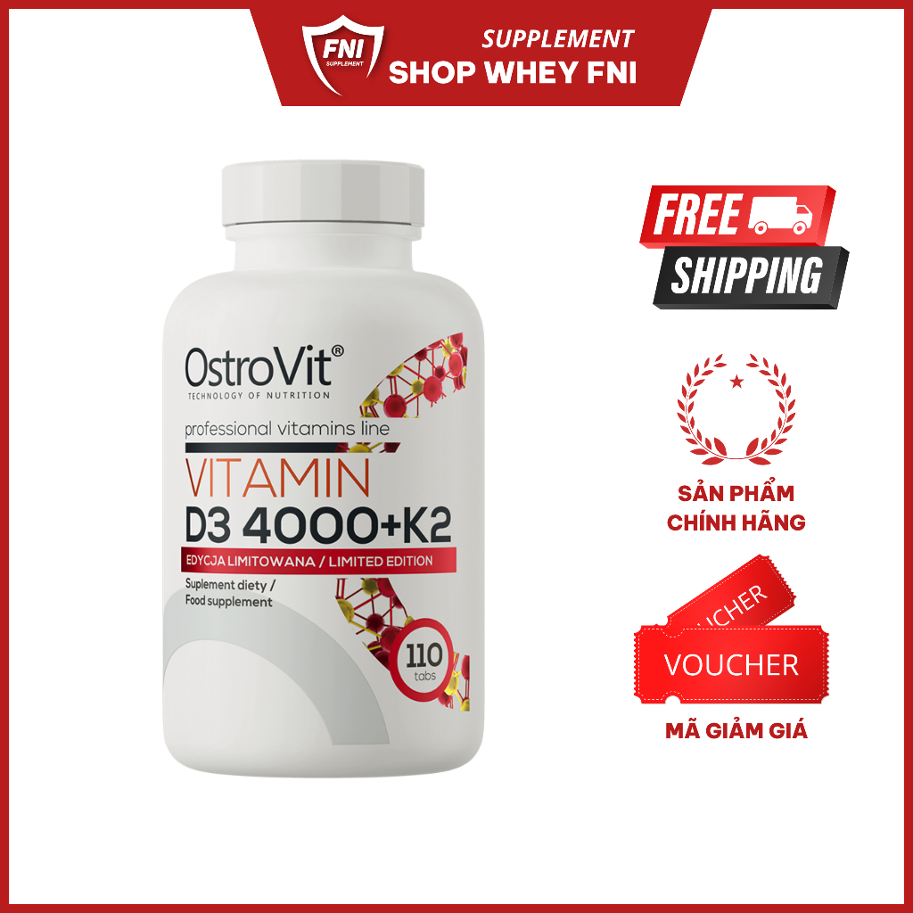 Ostrovit Vitamin D3 4000 + K2 Chắc Khỏe Xương 110 viên