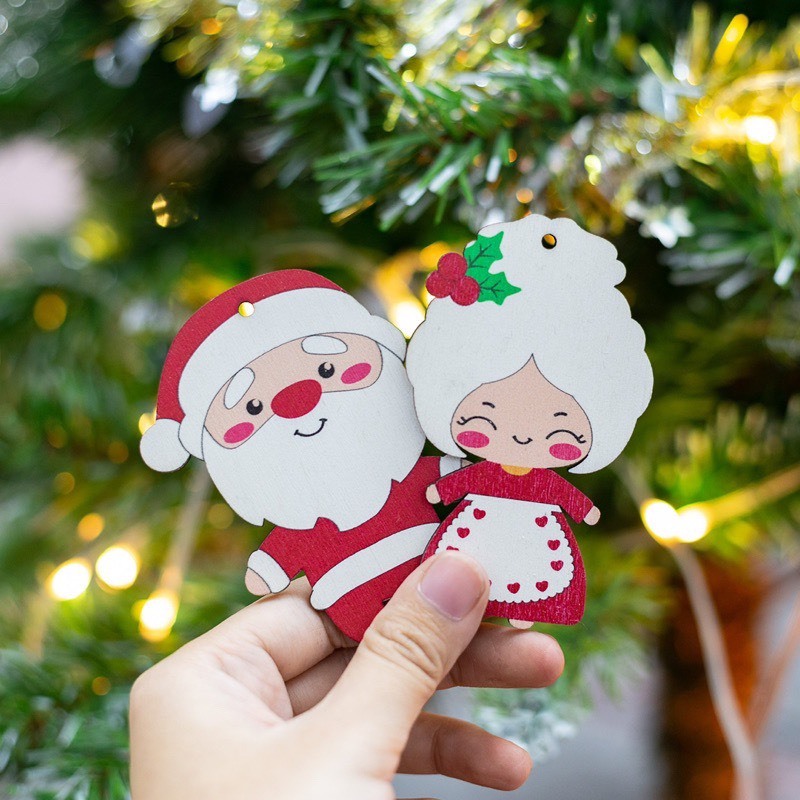 Cây Thông Gỗ Treo Tường Trang Trí Giáng Sinh, Noel - Set Treo Trang Trí Cây Thông Noel