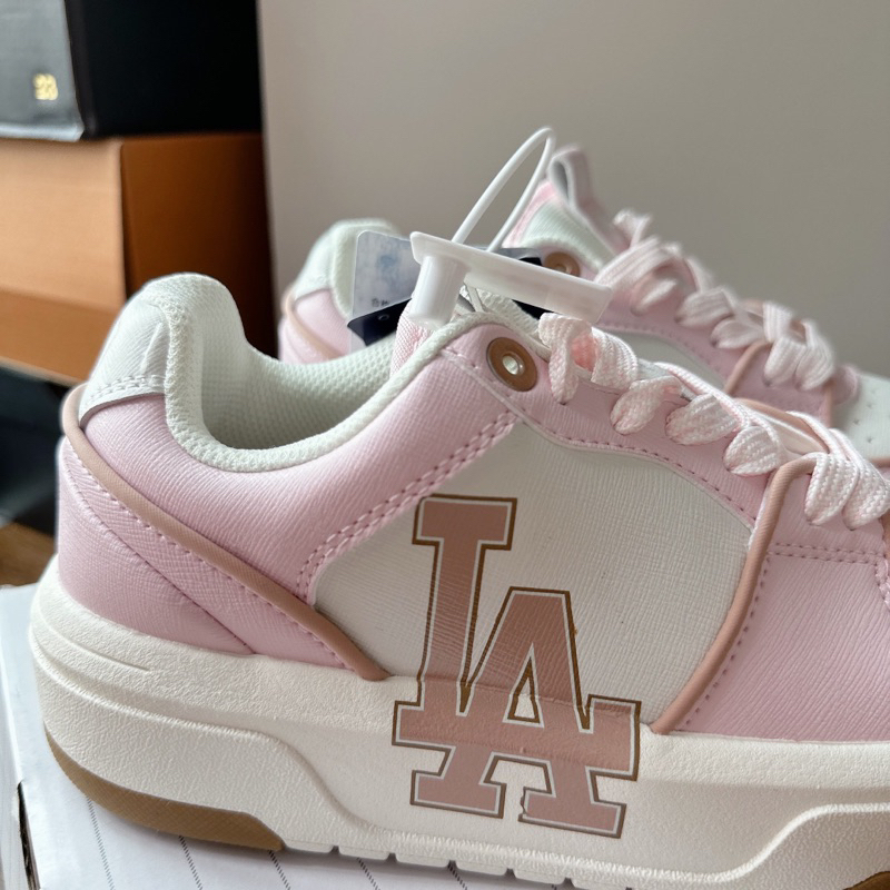 JDK STORE_Giày Sneaker M.L.B Liner LA Hồng Phản Quang