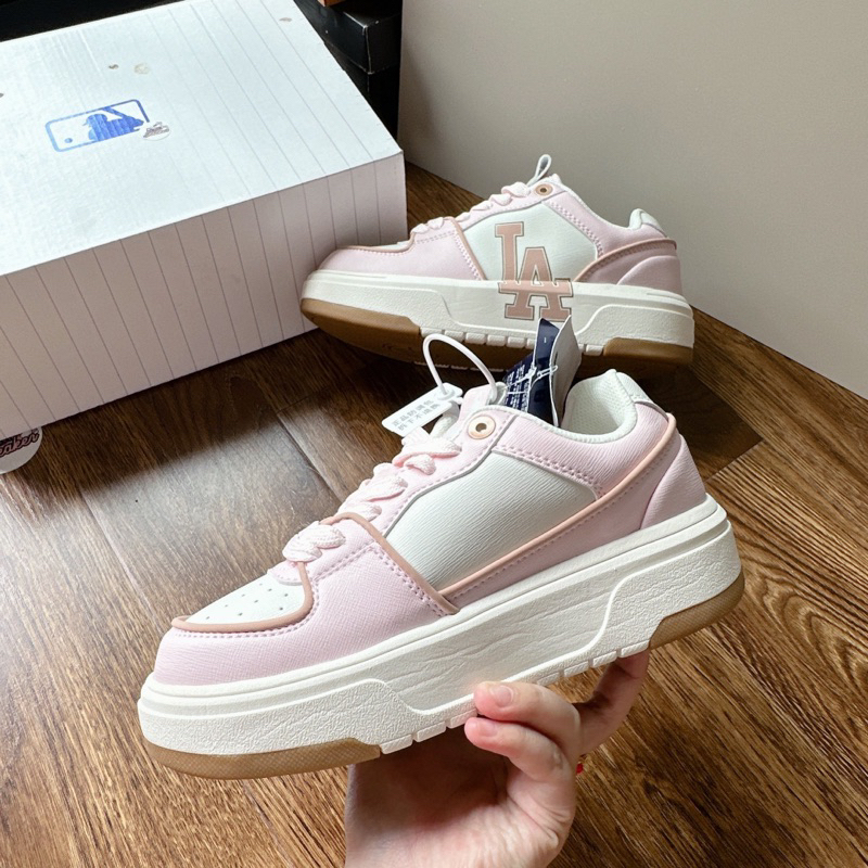 JDK STORE_Giày Sneaker M.L.B Liner LA Hồng Phản Quang