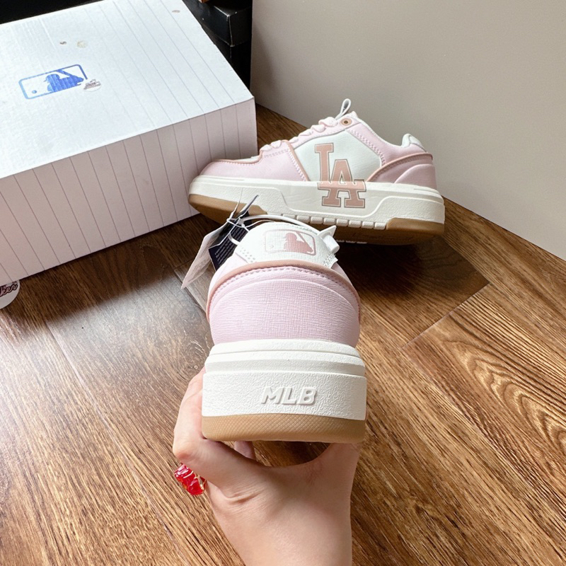 JDK STORE_Giày Sneaker M.L.B Liner LA Hồng Phản Quang
