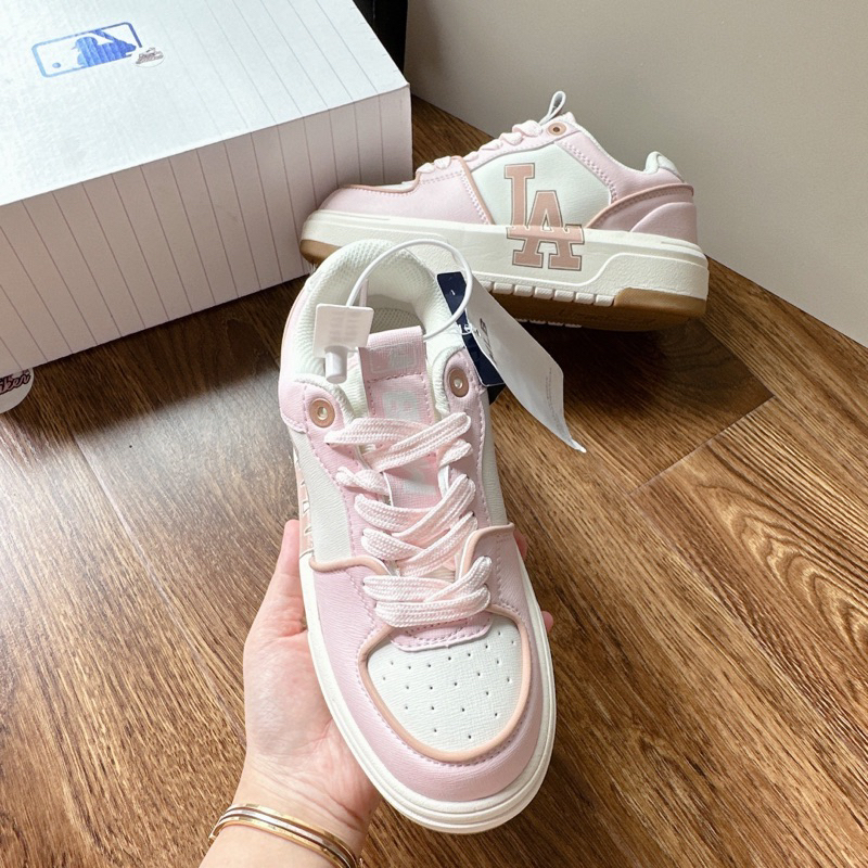 JDK STORE_Giày Sneaker M.L.B Liner LA Hồng Phản Quang