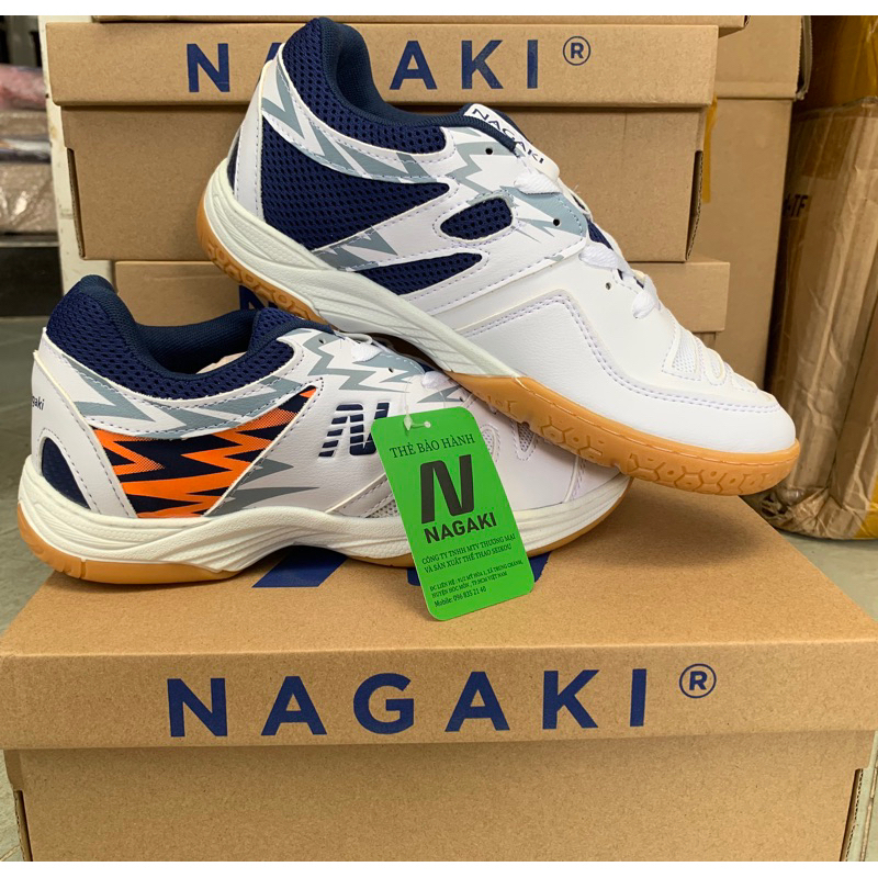Giày Cầu Lông Bóng Bàn NAGAKI KARYU Đế Kếp Chống Bào Mòn Trơn Trượt Bám Sân Cực Tốt
