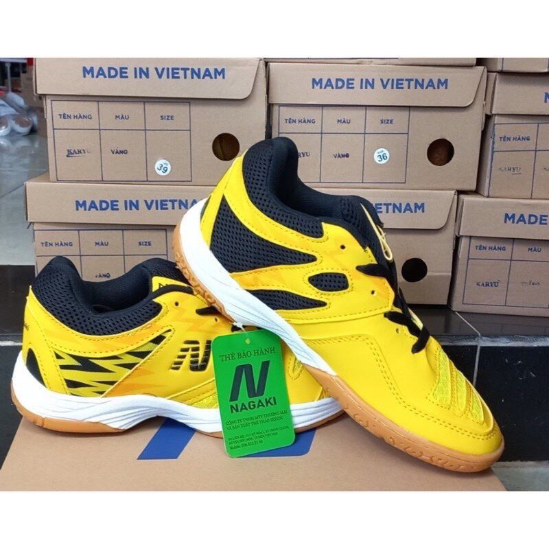 Giày Cầu Lông Bóng Bàn NAGAKI KARYU Đế Kếp Chống Bào Mòn Trơn Trượt Bám Sân Cực Tốt