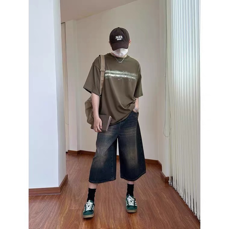 Quần jeans dáng lửng Unisex