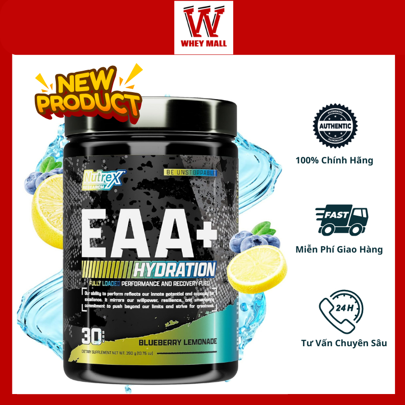[CHÍNH HÃNG]  Thực Phẩm Bổ Sung Siêu Phục Hồi Cơ Nutrex EAA + Hydration 30 Lần Dùng