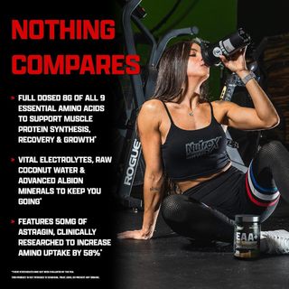 [CHÍNH HÃNG]  Thực Phẩm Bổ Sung Siêu Phục Hồi Cơ Nutrex EAA + Hydration 30 Lần Dùng