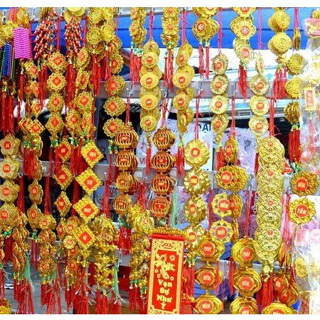 Bộ 10 dây treo cây trang trí, khánh treo,câu đối, thẻ bài, liễn trang trí lễ tết nhà cửa, decor chụp ảnh