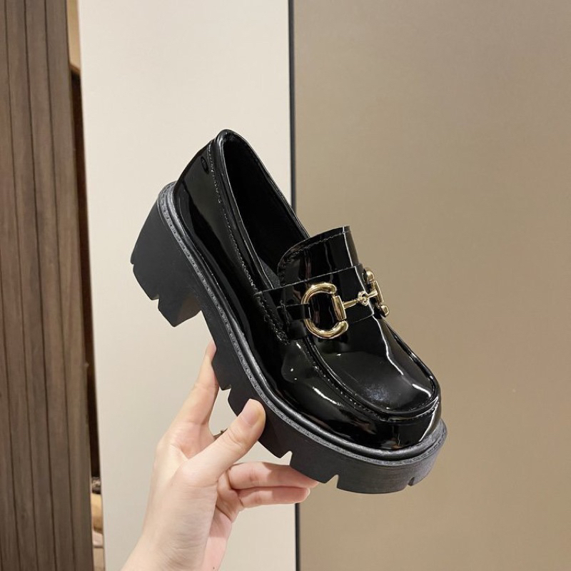 Giày Đốc Xích Da Bóng Đế 5cm Chất Đẹp