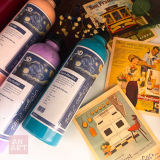 Màu Acrylic 3D - 5D 500ml Vẽ Tranh , Vẽ Canvas , Tô Tượng , Custom , Vẽ Vải , v.v... Bảng Màu 2