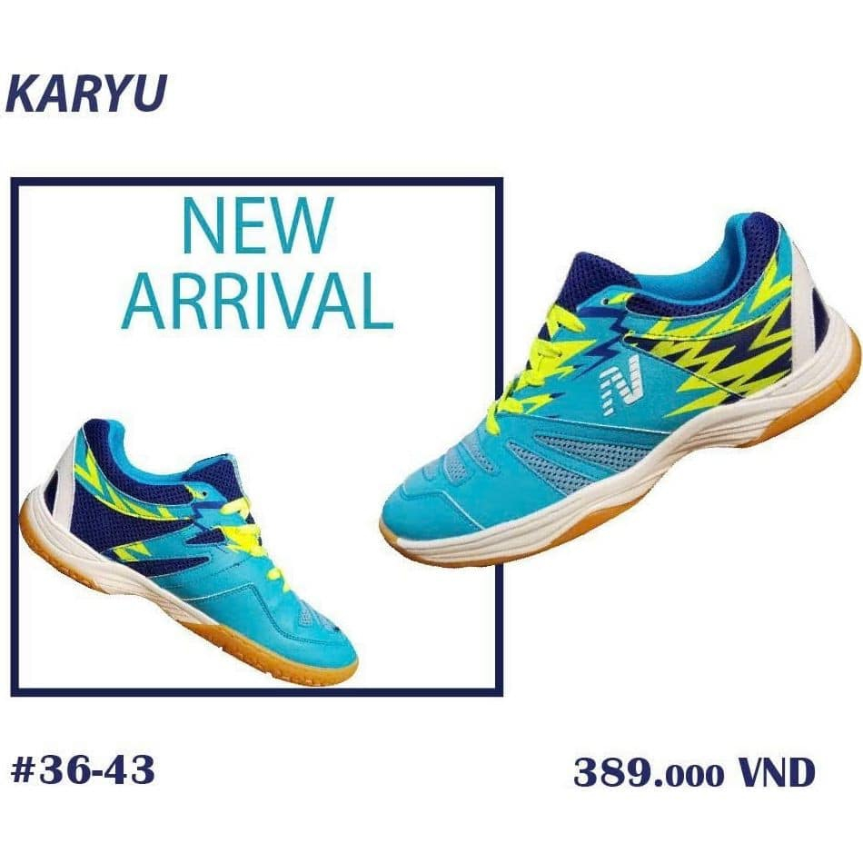 Giày Cầu Lông Bóng Bàn NAGAKI KARYU Đế Kếp Chống Bào Mòn Trơn Trượt Bám Sân Cực Tốt