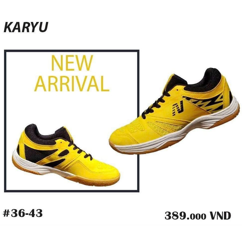 Giày Cầu Lông Bóng Bàn NAGAKI KARYU Đế Kếp Chống Bào Mòn Trơn Trượt Bám Sân Cực Tốt