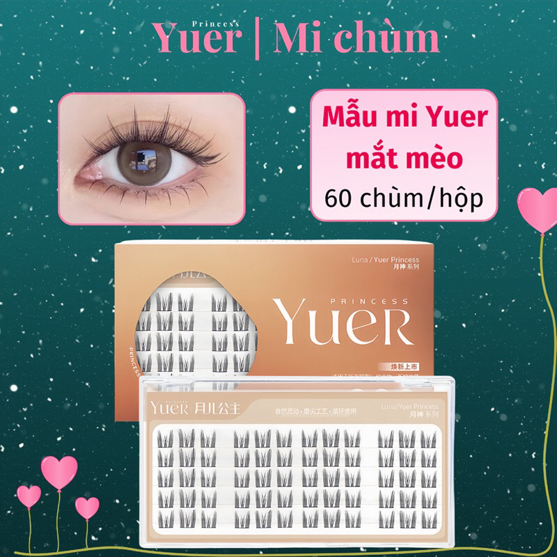 Lông Mi Giả Chùm Tách Sợi YUER Nhiều Mẫu Dễ Nối Tại Nhà
