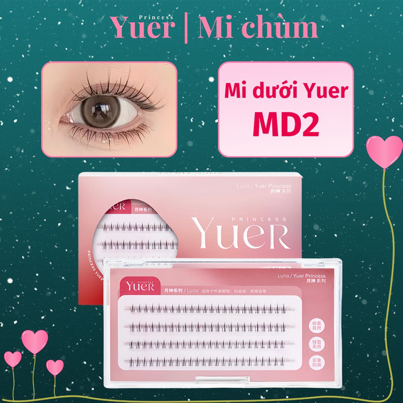 Lông Mi Giả Chùm Tách Sợi YUER Nhiều Mẫu Dễ Nối Tại Nhà