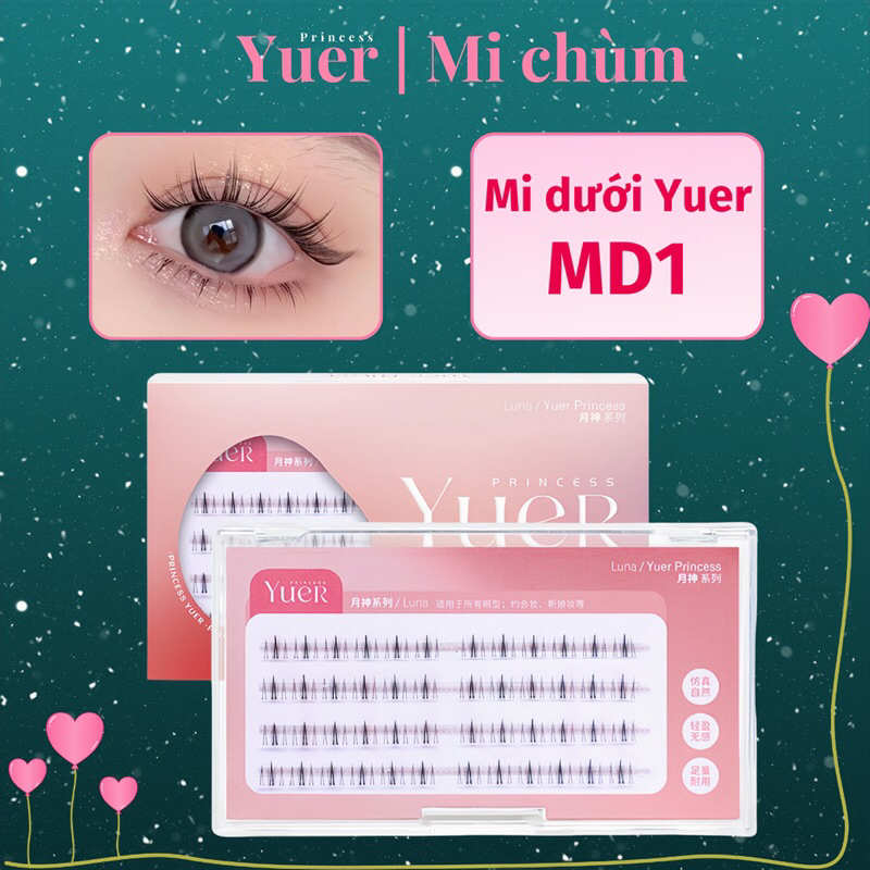 Lông Mi Giả Chùm Tách Sợi YUER Nhiều Mẫu Dễ Nối Tại Nhà