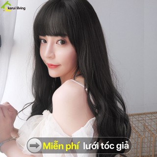 Tóc giả ngoặm xoăn MILADA , Tóc giả mái ngang, tóc giả nữ xoăn, Tóc giả nguyên đầu, tóc giả lụa