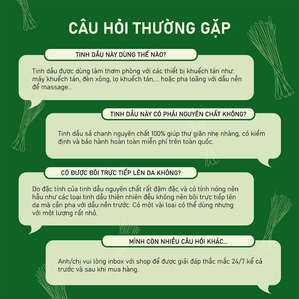 Tinh dầu sả chanh nguyên chất  giúp thơm phòng, thư giãn và đuổi muỗi 100ml - avaskincare