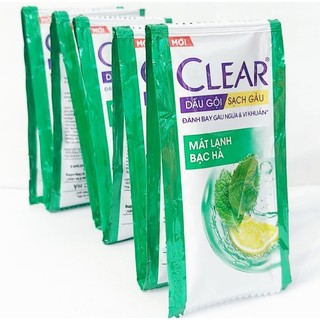 Dây dầu gội Clear mát lạnh bạc hà 10 gói x 6g