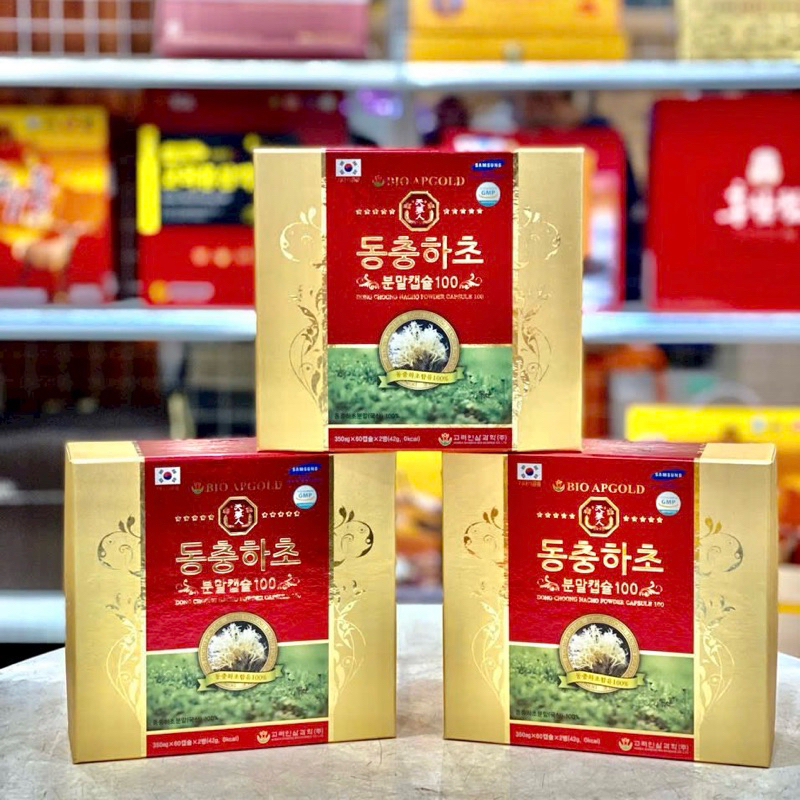 Đông Trùng Hạ Thảo BIO APGOLD, Hộp 2 lọ