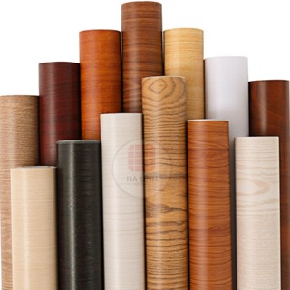 Giấy dán tường vân gỗ sẵn keo chống thấm nước, decal giả gỗ dán bàn tủ kệ giường khổ 1.2mx0.5m