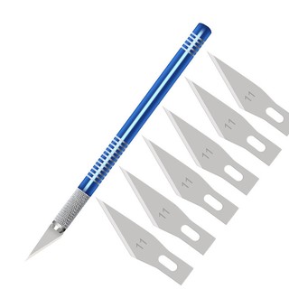Dao cắt gọt mô hình kèm 6 lưỡi dao, dao rọc giấy thủ công DIY, dao cắt giấy chạm tỉa kim loại tốt
