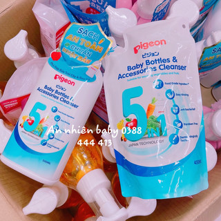 Nước rửa bình pigeon 500ml công nghệ 5in1 nhật bản