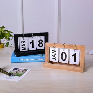 Lịch để bàn trang trí khung gỗ