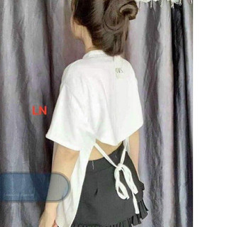 Áo Kiểu Form Rộng Hở Lưng Chất Thun Trơn E4-14
