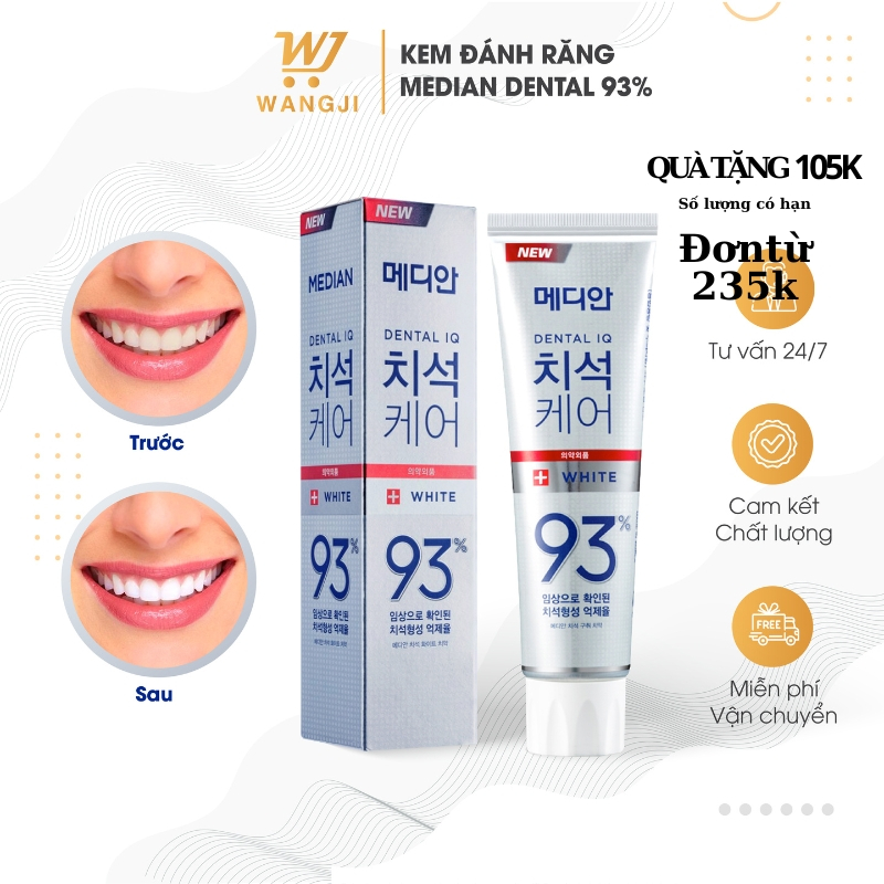 Kem đánh răng Hàn Quốc Median 93% Trắng Răng