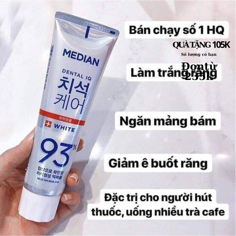 Kem đánh răng Hàn Quốc Median 93% Trắng Răng