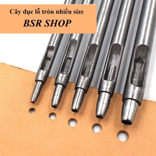 Cây đục lỗ tròn thủ công cao cấp (1mm tới 10mm) Loại gắn lưỡi đục vào Đục lỗ dây nịt, đồ da, giấy, ni lông....