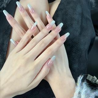 Nailbox tương tác ombre thạch hồng x nước gạo