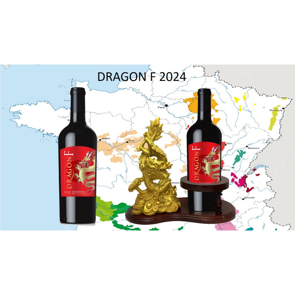 Rượu vang đỏ pháp Dragon F (nhãn rồng) 1,5L